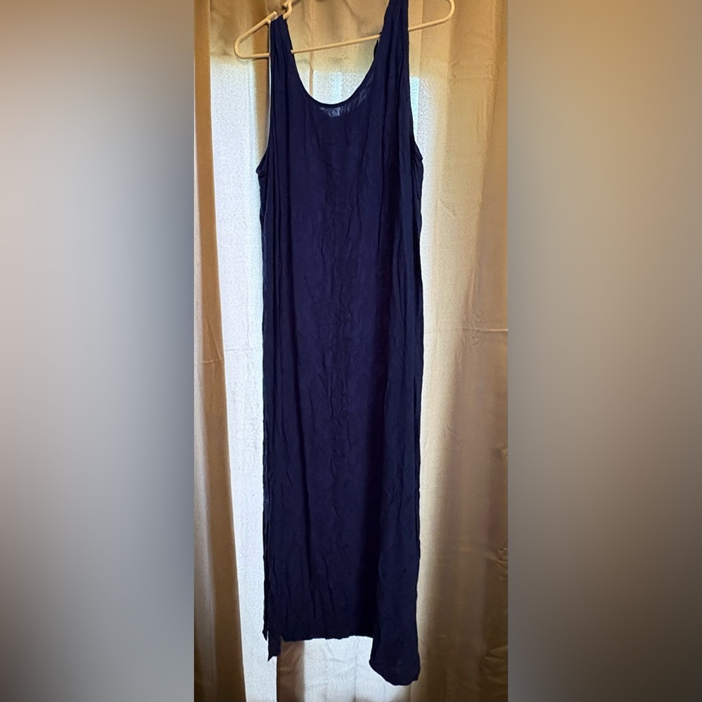 Elegant Navy Blue Sleeveless Dress with Jacket